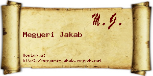 Megyeri Jakab névjegykártya